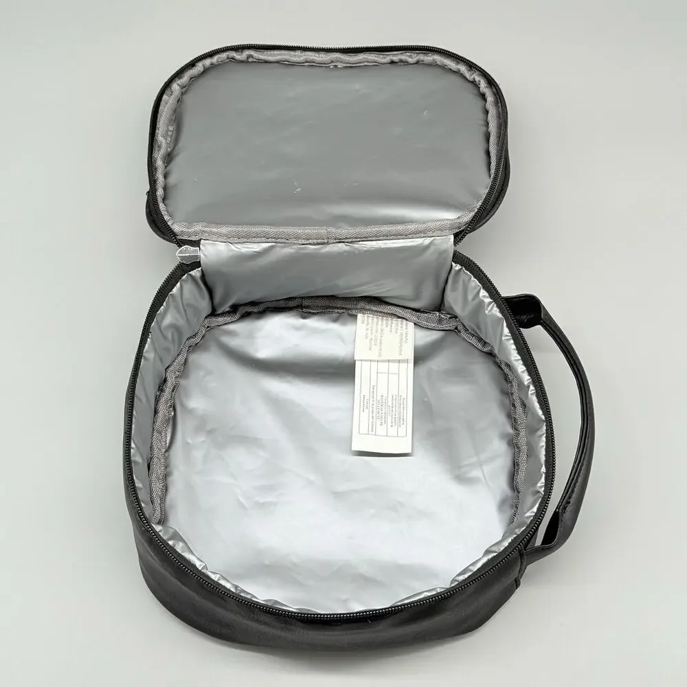 Captain Owens OMG Black Checkerboard Shark Head Insulated Zip Lunch Box